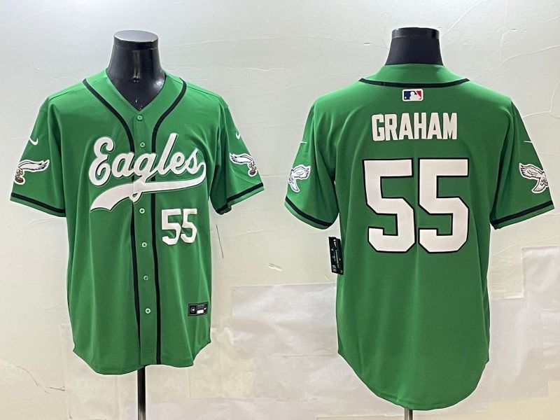 Men Philadelphia Eagles #55 Graham Green three generations Jointly Name 2025 Nike Limited NFL Jersey style 7